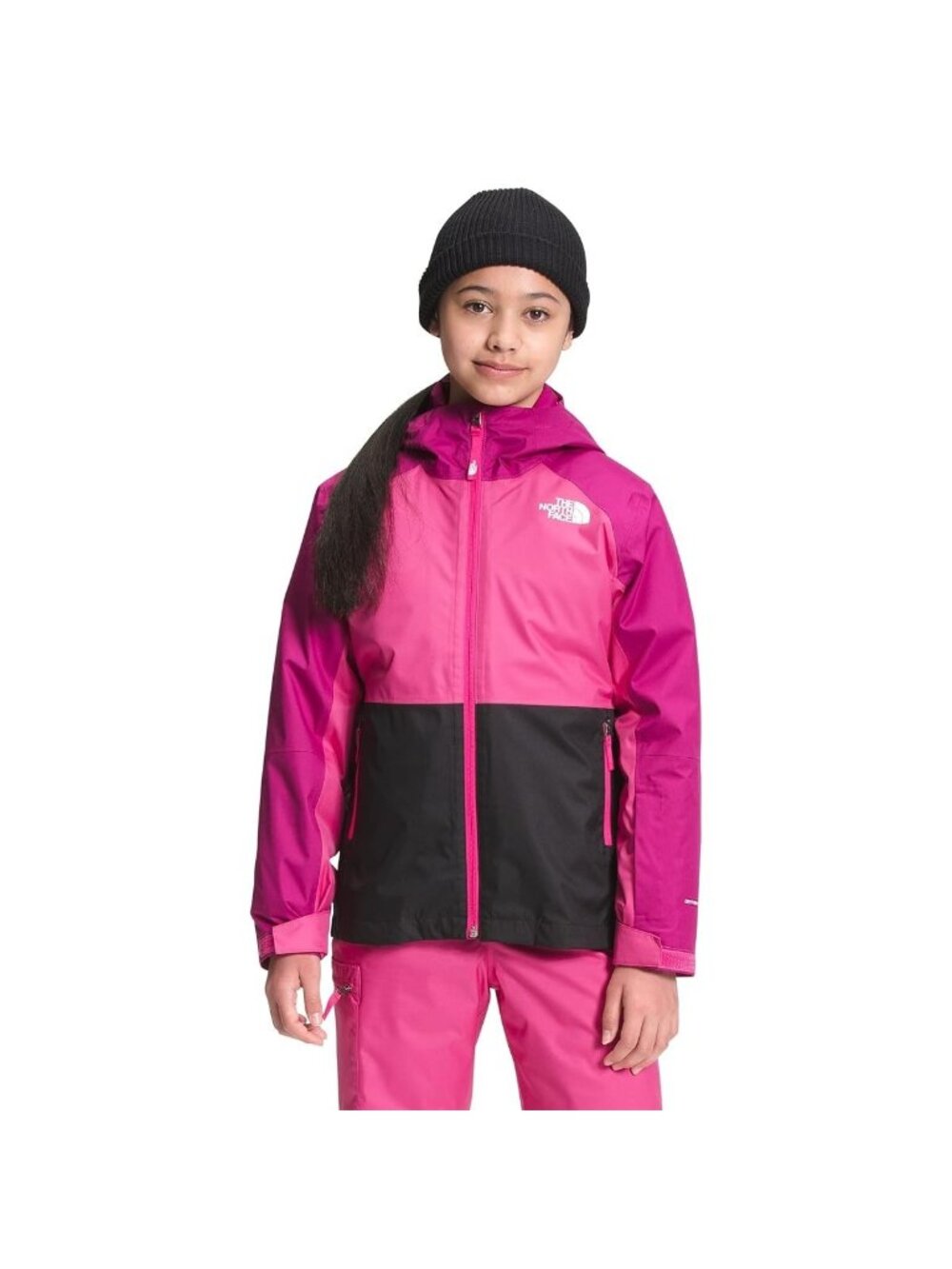 The North Face Girls Kids Pink Freedom Insulated Triclimate Coat Jacket S (7/8)